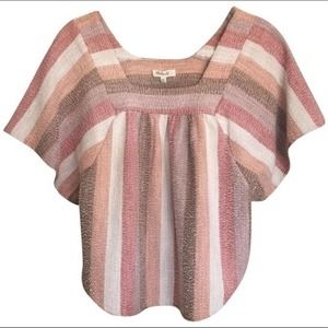 Madewell Texture and Thread Striped Butterfly Top-S